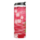 Erdbeeren Sommergetränk mit Eiskuben Thermosbecher (Nach links gedreht)