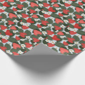 Erdbeeren: Sommerkulturdesign. Geschenkpapier (Ecke)
