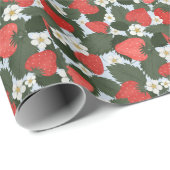 Erdbeeren: Sommerkulturdesign. Geschenkpapier (Rolleneckpunkt)