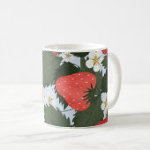 Erdbeeren: Sommerkulturdesign. Kaffeetasse (VorderseiteRechts)