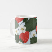 Erdbeeren: Sommerkulturdesign. Kaffeetasse (Vorderseite Links)
