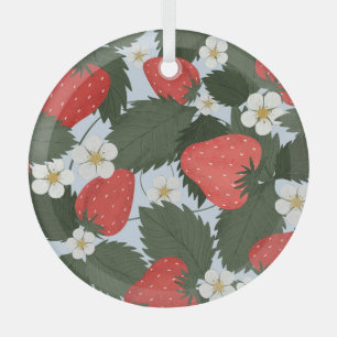Erdbeeren: Sommerkulturdesign. Ornament Aus Glas