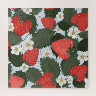 Erdbeeren: Sommerkulturdesign. Puzzle