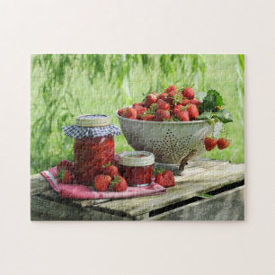 Erdbeeren Strawberry Picnic Fotografie Puzzle