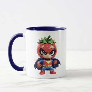 Erdbeeren-Superheld Süß Cartoon Tasse