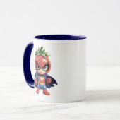 Erdbeeren-Superheld Süß Cartoon Tasse (Vorderseite Links)