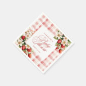 Erdbeeren Süße Baby Shower Serviette (Ecke)