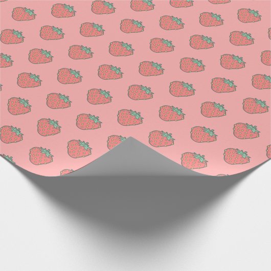 Erdbeeren-Symbol Muster Umschlagpapier Geschenkpapier (Ecke)