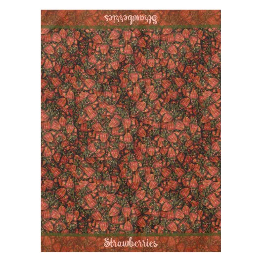 Erdbeeren Tablecloth Tischdecke (Vorderseite)