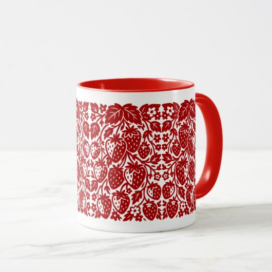 Erdbeeren Tasse (VorderseiteRechts)