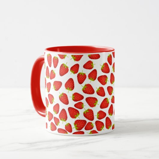 Erdbeeren Tasse (Vorderseite Links)