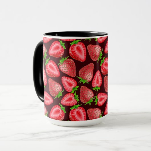 Erdbeeren Tasse (Vorderseite Links)
