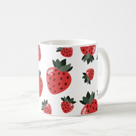 Erdbeeren-Tasse Kaffeetasse (VorderseiteRechts)