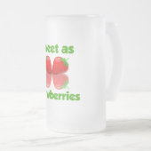 Erdbeeren-Tasse Mattglas Bierglas (VorderseiteRechts)