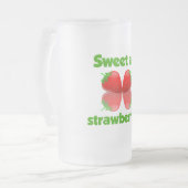 Erdbeeren-Tasse Mattglas Bierglas (Vorderseite Links)