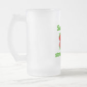 Erdbeeren-Tasse Mattglas Bierglas (Links)