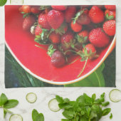 Erdbeeren-Tischset Geschirrtuch (Gefaltet)