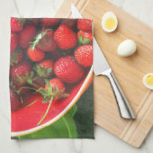 Erdbeeren-Tischset Geschirrtuch (Viertel Falte)