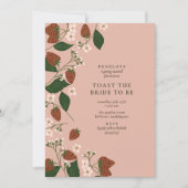 Erdbeeren Toast der Bride Cocktail Stunde Dusche Einladung (Vorderseite)