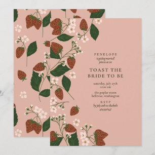 Erdbeeren Toast der Bride Cocktail Stunde Dusche Einladung