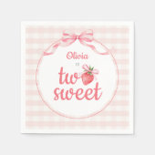 Erdbeeren Two Sweet 2. Geburtstag Serviette (Vorderseite)