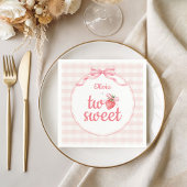 Erdbeeren Two Sweet 2. Geburtstag Serviette