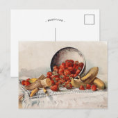 Erdbeeren und Bananen in einem Korb | E. Meyner Postkarte (Vorne/Hinten)