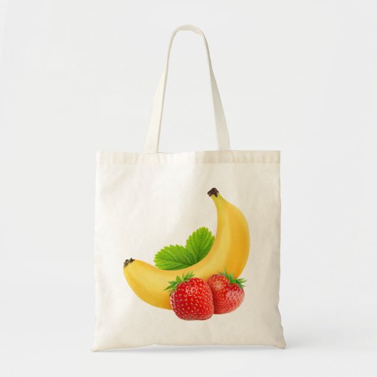 Erdbeeren und Bananen Tragetasche (Vorne)
