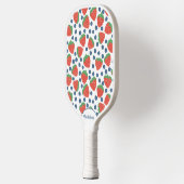 Erdbeeren und Blaubeeren Fruchtmuster Pickleball Schläger (Links)