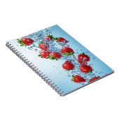 Erdbeeren und blaues Wasser Notizblock (Rechte Seite)