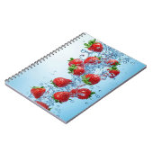 Erdbeeren und blaues Wasser Notizblock (Linke Seite)