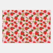 Erdbeeren und Blume Geschenkpapier Set (Vorderseite 2)