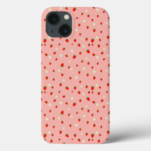 Erdbeeren und Blume Muster Case-Mate iPhone Hülle
