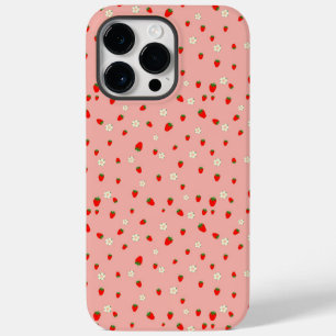 Erdbeeren und Blume Muster Case-Mate iPhone 14 Pro Max Hülle