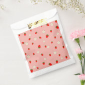 Erdbeeren und Blume Muster Geschenktütchen (Versiegelt)