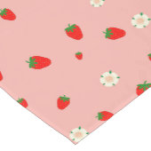 Erdbeeren und Blume Muster Kurzer Tischläufer (Ecke)