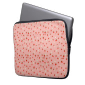 Erdbeeren und Blume Muster Laptopschutzhülle (Vorderseite Links)