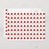 Erdbeeren und Blume Muster Leerzeichen Postkarte (Vorne/Hinten)