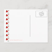 Erdbeeren und Blume Muster Leerzeichen Postkarte (Rückseite)