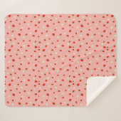 Erdbeeren und Blume Muster Sherpadecke (Vorderseite (Horizontal))