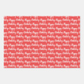 Erdbeeren und Blume Niedliche Muster Geschenkpapier Set (Vorderseite 3)