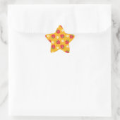 Erdbeeren und Blume Stern-Aufkleber (Tasche)