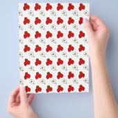 Erdbeeren und Blumen Flyer Vorlage (Hand)
