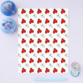 Erdbeeren und Blumen Flyer Vorlage (Einzeln)