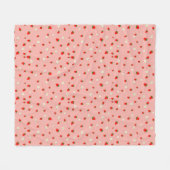 Erdbeeren und Blumen Muster Fleecedecke (Vorderseite (Horizontal))