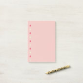 Erdbeeren- und Blumenmuster Post-it Klebezettel (Auf Schreibtisch)