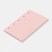Erdbeeren- und Blumenmuster Post-it Klebezettel (angewinkelt)