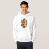 Erdbeeren und Blüten Mens Hoodie (Vorne ganz)
