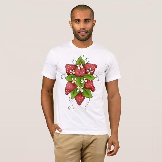Erdbeeren und Blüten Mens T - Shirt (Vorne ganz)