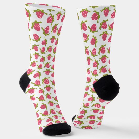 Erdbeeren und Bows Novelty Socken (Gewinkelt)
